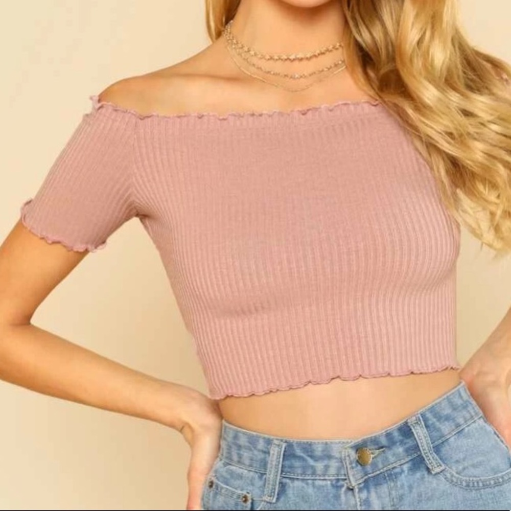 Off the shoulder crop top